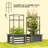 Versatile Raised Garden Bed,Galvanized Planter Box Elevated Garden Bed,Wooden Garden Bed With Trellis-1621356731