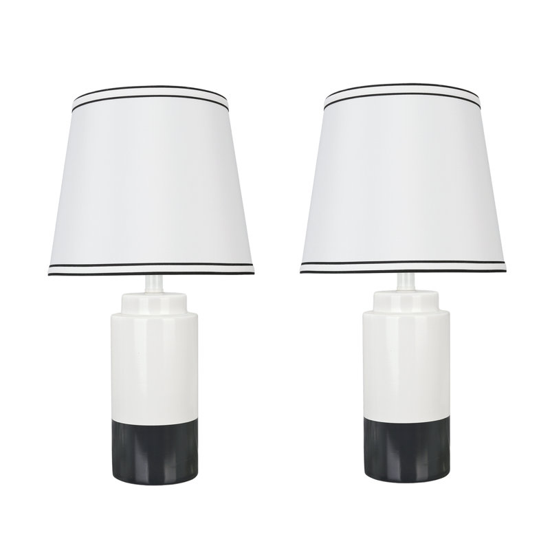 Harjo Ceramic Table Lamp Lamp, Black