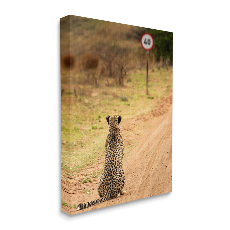 Speedy Cheetah On Road par Vaughan Jessnitz, H 48 po x l 36 po x P 1,5 po