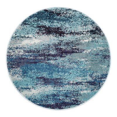 Rizer Abstract Blue Area Rug