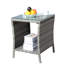 Table basse d'extérieur pour patio, petite table basse avec tablette-1069263095