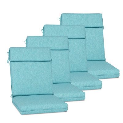 Outdoor High Back Chair Cushion Set of 4
