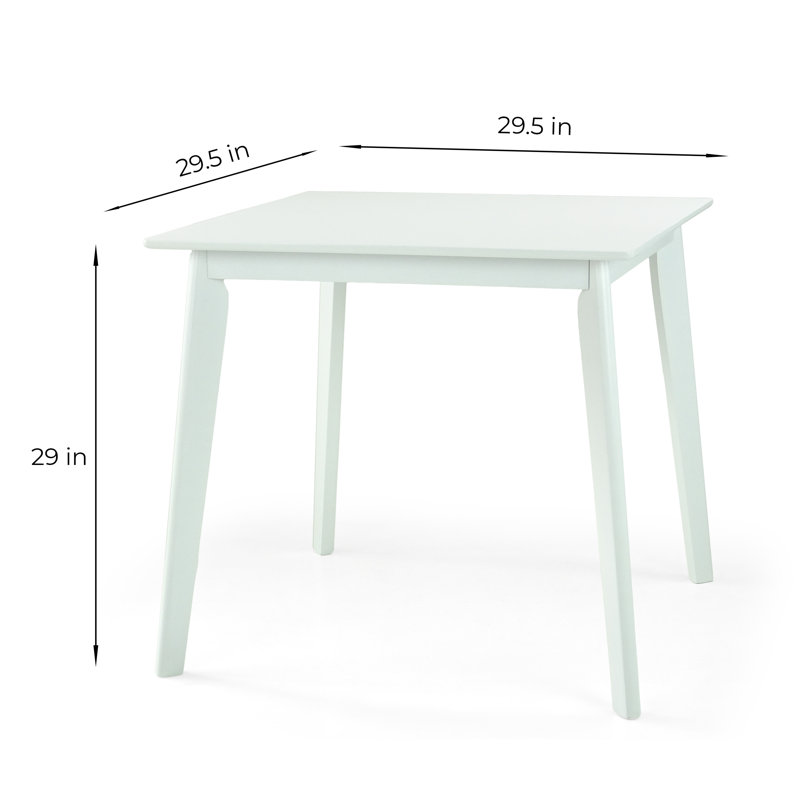 Four Leg Dining Set, White