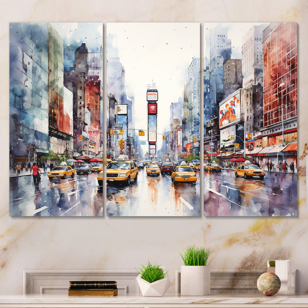 Times Square New York Cityscape I - City New York Wall Art Lark Manor™ Overall 