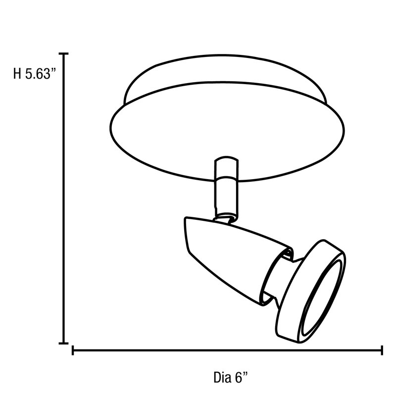 Rocheleau 0'' 1 -Light Fixed Track Track Kit with Dimmable, Brushed Steel