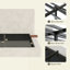 Structure de lit avec table d'appoint coulissante réglable-129384831