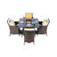 Parham 4 - Person Wicker Patio Dining Set with Square Table , Cushions Included-1522186402-1522186403