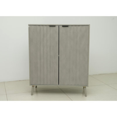 Élégante armoire de cuisine moderne pour le rangement et le style, bois d'ingénierie gris antique, 32,38 po de profondeur, 15,67 po de largeur, 38,75 po de hauteur