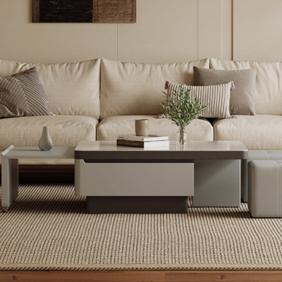 Modern simple microcrystalline stone coffee table