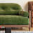 Cream-Style Green Chenille Flannel Sofa
