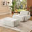 Chenille Fabric Bean Bag Chair with Ottoman, Compression No Assembly Required-120563076