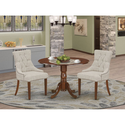 Mckey Drop Leaf Rubberwood Solid Wood Dining Set by Canora Grey