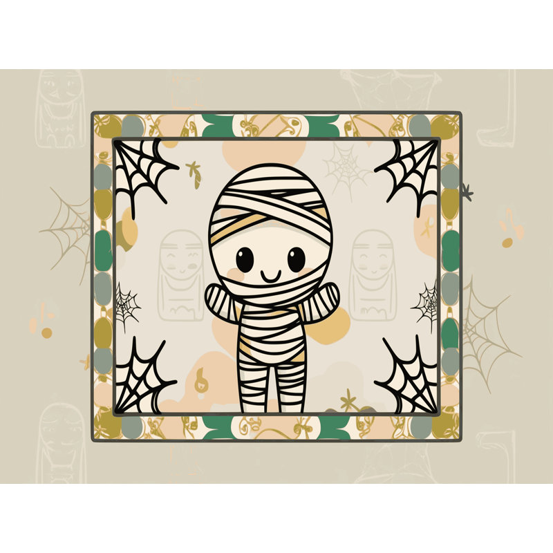 Tapis de vacances d'Halloween The Holiday Aisle®, Rectangulaire 7 pi x 10 pi