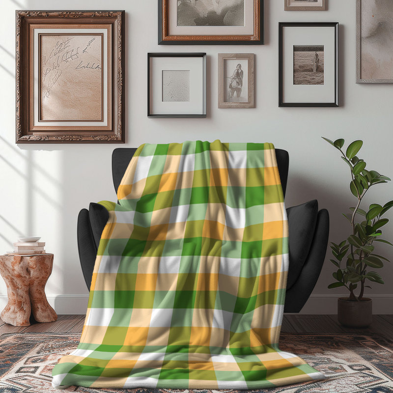 Green Groove - couverture en sherpa de qualité supérieure 1 pièce, L 50 po x L 60 po