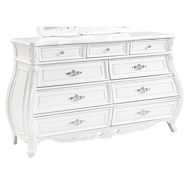 Commode 9 tiroirs de style moderne en bois