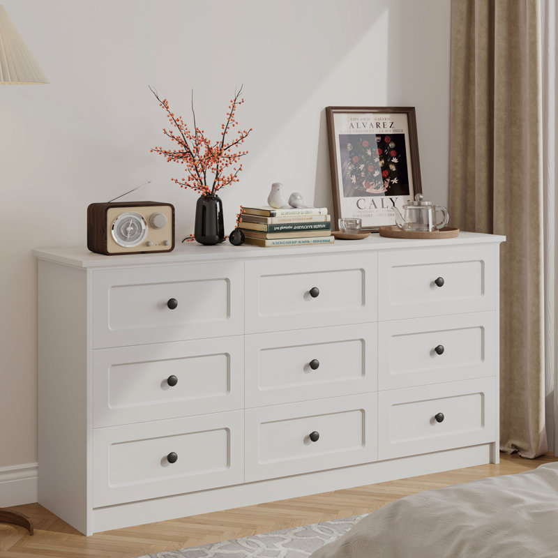 Commodes 9 tiroirs, Blanc