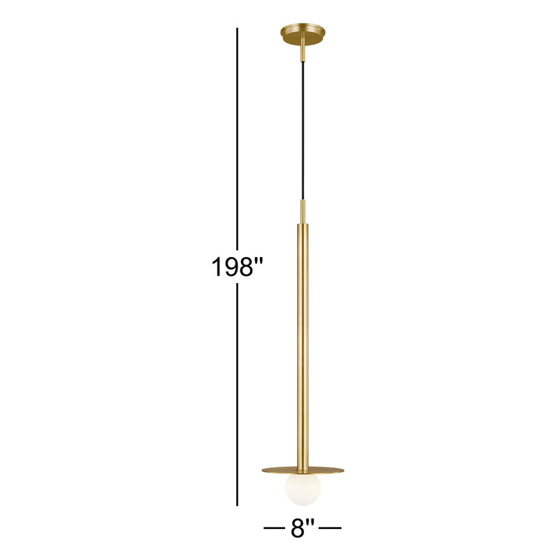 Nodes 1 - Light Pendant, Burnished Brass, 30" H x 8" W x 8" D