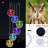 Solar Owl Wind Chime LED Spinners String Hanging Outdoor Garden
