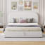 Grand lit plateforme tapissier Teddy-1639051309