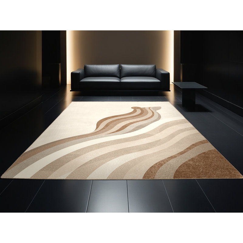 Tapis arc moderne et élégant lavable à la machine Pavli, 5 x 8