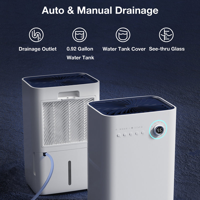 Edendirect 50 Pints Console Dehumidifier for Rooms up to 4500 Cubic Feet
