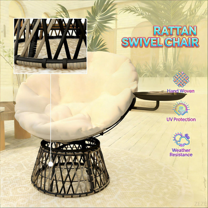 Fauteuil circulaire, fauteuil pivotant Papasan