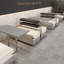 Banc rembourré en acier inoxydable Cafe Grill