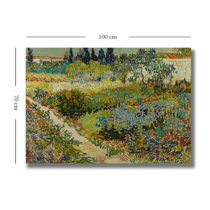 Vincent Van Gogh, toile décorative 27,6 po x 39,4 po | 100% toile, cadre 100% bois (épaisseur: 1,1 pouce) | Superbe art pour la décoration intérieure, parfait pour les espaces de salon et de bureau, chef-d'œuvre intemporel