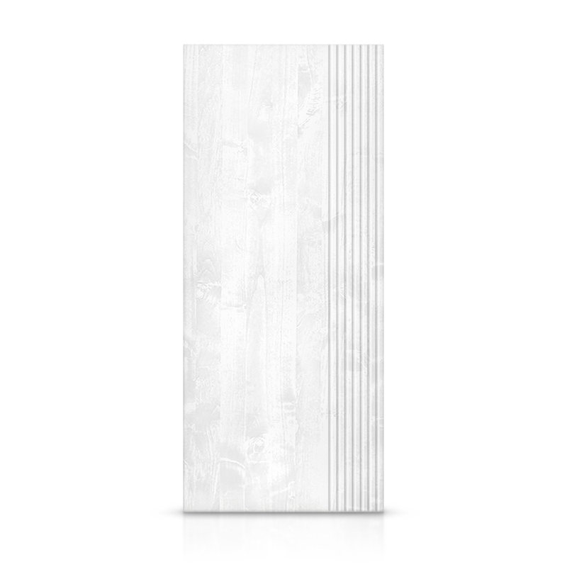 Porte standard à panneaux de bois de pin, H 96 po x l 42 po, Blanc
