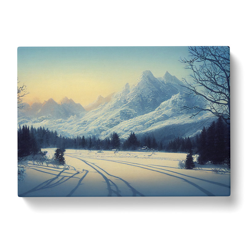 Winter Sunrise Mountain s Vol.2 - Wrapped Canvas