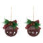 Ornements en forme de flocons de neige «Joy» Jingle Bell - 5 po - ensemble de 2