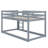 Twin Size Stacked Floor Bunk Bed With Ladder Included-1014622757