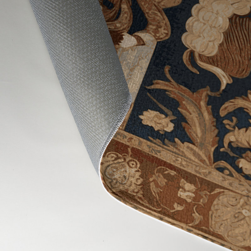 Tapis d'intérieur et d'extérieur brun français, Rectangle 9 pi x 12 pi