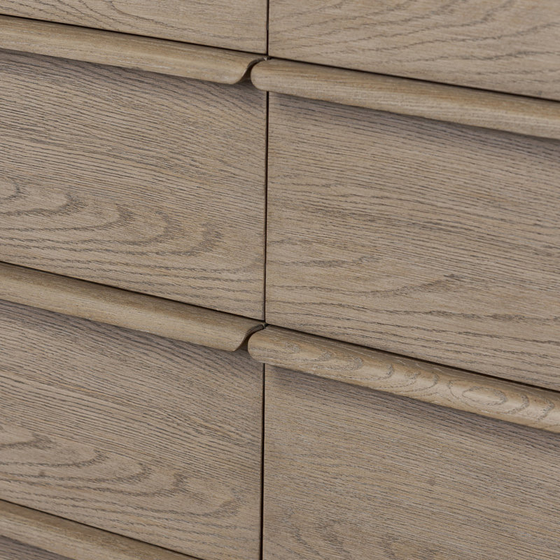 Primrose 10 Drawer Dresser-Natural Flat Oak Veneer