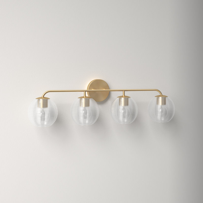 Brandy 4 - Light Dimmable Vanity Light, Matte Brass