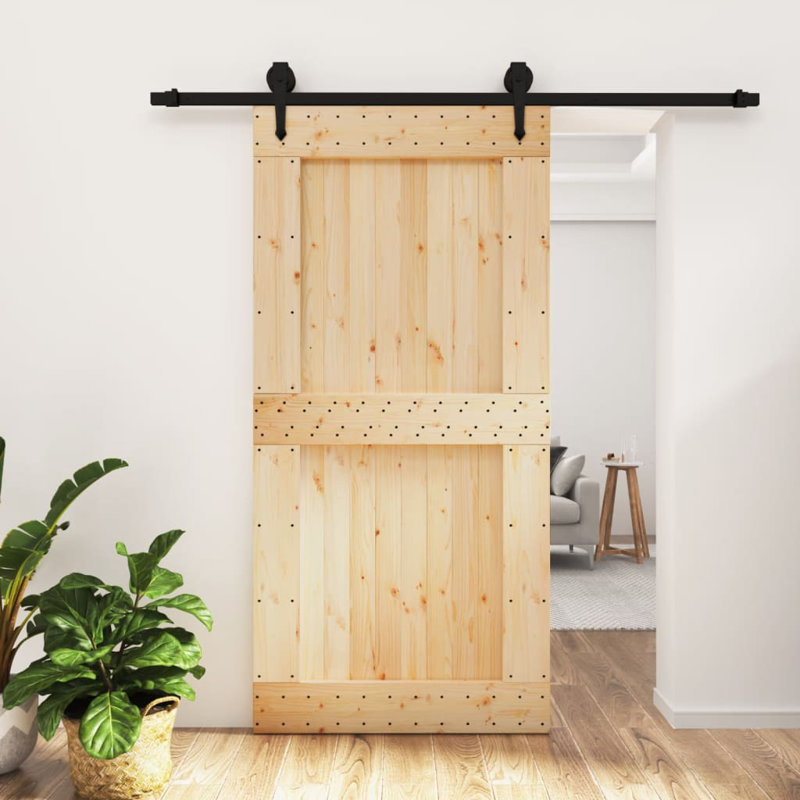 Porte coulissante avec quincaillerie Vidaxl, 39,4 po x 82,7 po