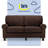 Serta Copenhagen 61-Inch Rolled Arm Loveseat with Easy-Care Fabric and Pillow Back-91084177