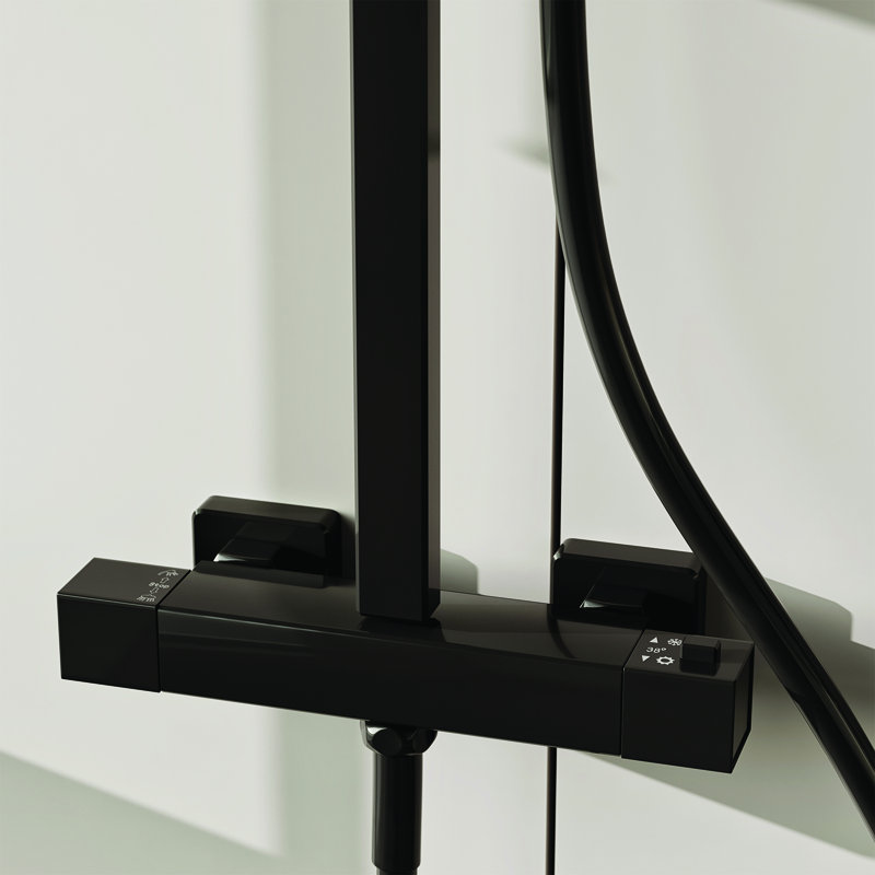 Pomme de douche double Liri Rain, Noir