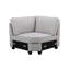 Canapé modulaire et repose-pieds modulaire en lin gris clair 8 pièces Leo-1495980461