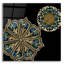  «Midnight Rosette 3» par Chariklia Zarris, art mural en verre acrylique, 12 po x 12 po