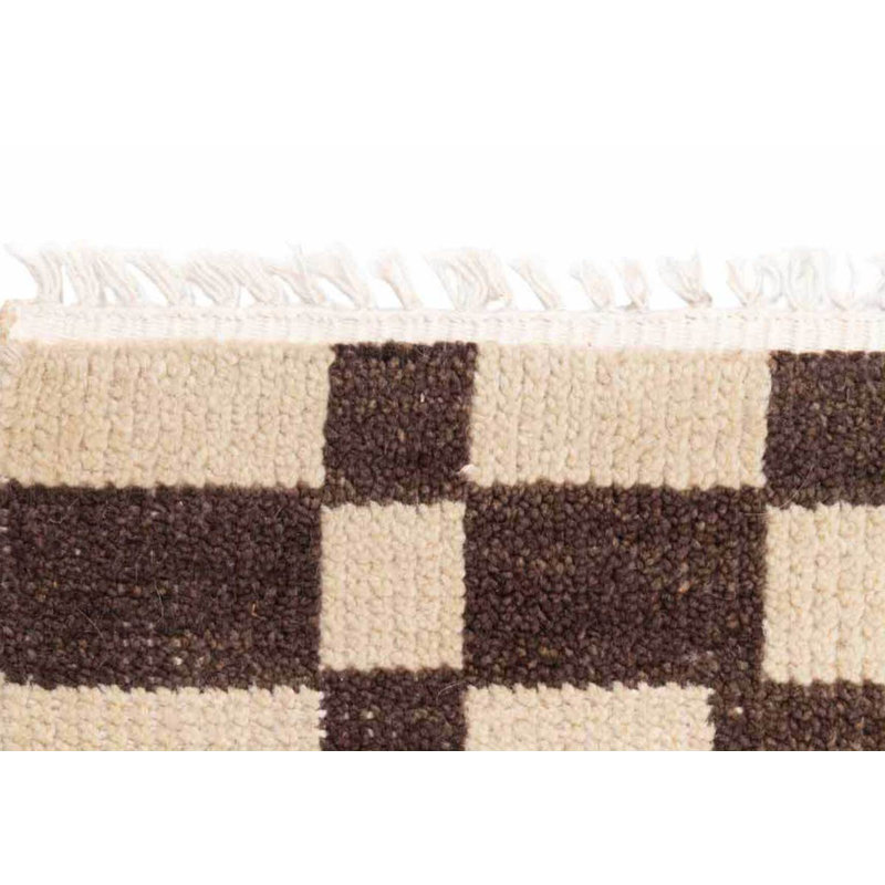 Koskinen Hand Knotted Wool Area Rug, Rectangle 6' x 9'