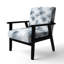 Chaise d'appoint abstraite - Fauteuil gris ardoise-996211868