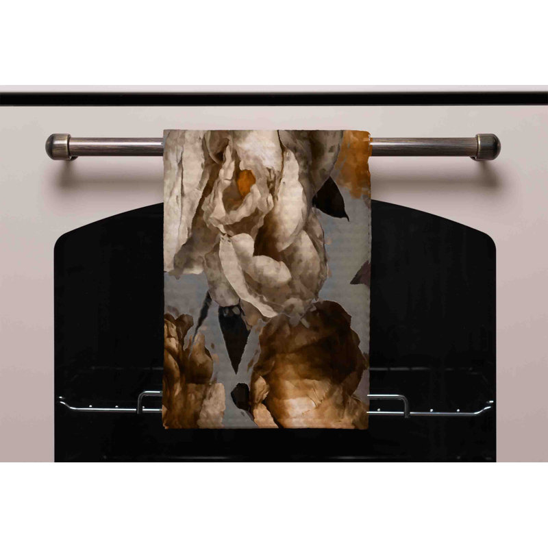 Cotton Floral Waffle Kitchen Towel