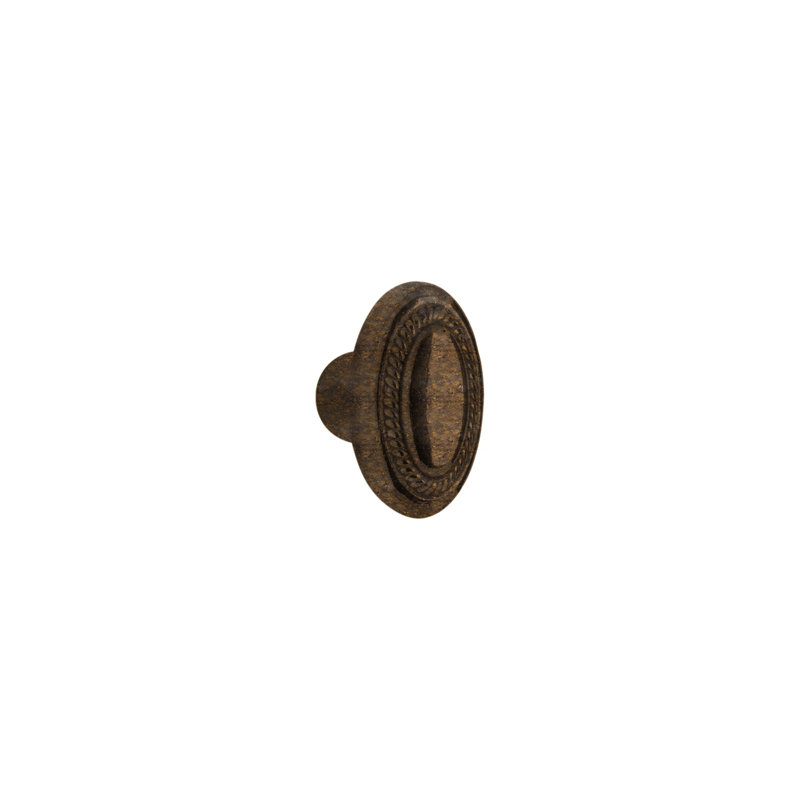 Ellis Bronze Oval Knob, Silicon Bronze Rust