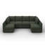 Canapé modulaire rembourré en U avec siège de rangement vert-1342040735