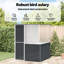 Cage à oiseaux vidaXL anthracite 64,96 x 64,96 x 78,74 po en acier galvanisé
