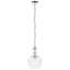 Verona 11" Wide Pendant with Glass Shade in Brushed Nickel/Clear-682076753-700241631