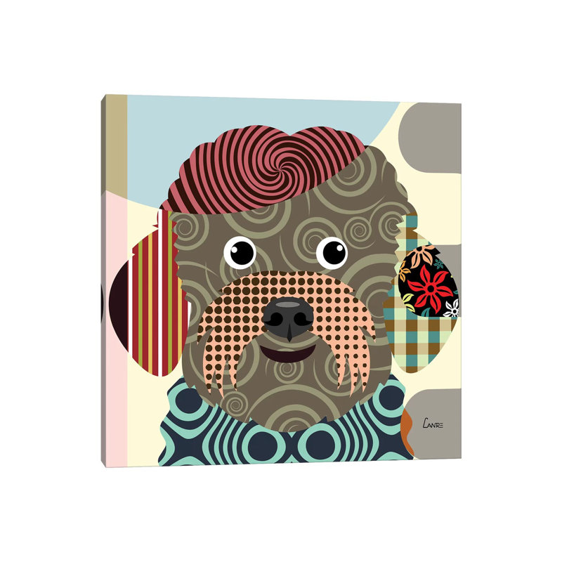 Bichon Frise by Lanre Studio - Wrapped Canvas Print, 30.48cm H x 30.48cm W x 1.905cm D