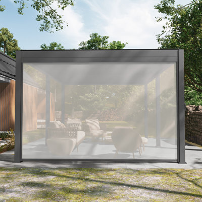 Adjustable Height Pull Down Privacy Screen for Pergola Accessories Only applicable to AOOLIMICS brand Pergola