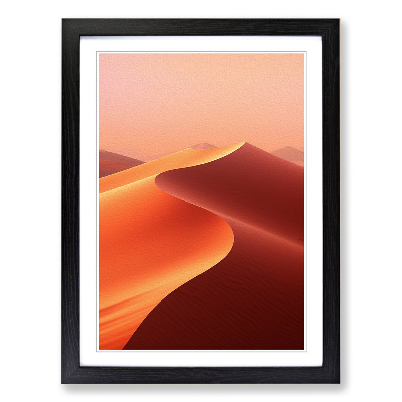 Desert Colour Field No.2 - Framed Print, 34cm H x 25cm W, Black Framed